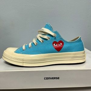 baby blue comme des garcons converse
size: wmns 7 
excellent condition